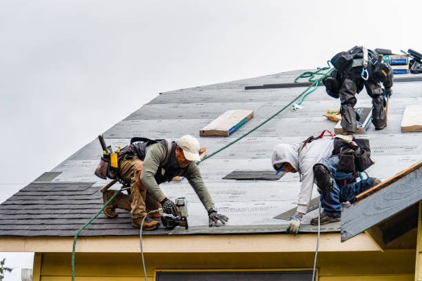 Professional Gutter Installation technician working in Elmhurst, IL